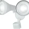 * Outdoor Lighting|Best Deal Patriot Lighting® White Dual Head Motion Sensor Outdoor Security Flood Light