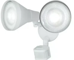 * Outdoor Lighting|Best Deal Patriot Lighting® White Dual Head Motion Sensor Outdoor Security Flood Light