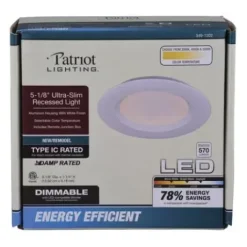 * Indoor Lighting|Best Deal Patriot Lighting® 4″ 60W Equivalent Dimmable Integrated Led Ultra-Thin Downlight
