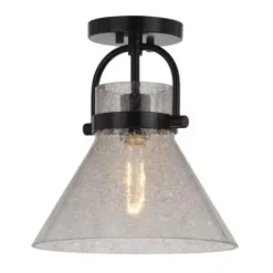 * Indoor Lighting|Best Deal Patriot Lighting® Renley Black 1-Light Semi-Flush Mount Ceiling Light