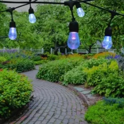 * Outdoor Lighting|Best Deal Patriot Lighting® 36′ Plug-In 18-Light Integrated Led Color-Changing String Light