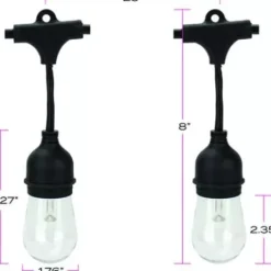 * Outdoor Lighting|Best Deal Patriot Lighting® 36′ Plug-In 18-Light Integrated Led Color-Changing String Light
