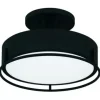 * Indoor Lighting|Best Deal Patriot Lighting® Devak Matte Black Integrated Led Semi-Flush Mount Ceiling Light