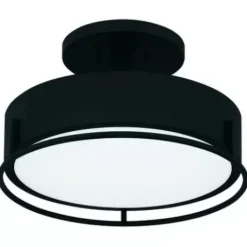 * Indoor Lighting|Best Deal Patriot Lighting® Devak Matte Black Integrated Led Semi-Flush Mount Ceiling Light