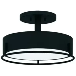 * Indoor Lighting|Best Deal Patriot Lighting® Devak Matte Black Integrated Led Semi-Flush Mount Ceiling Light