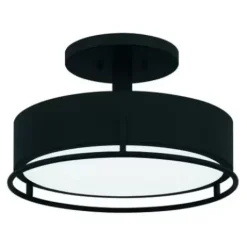 * Indoor Lighting|Best Deal Patriot Lighting® Devak Matte Black Integrated Led Semi-Flush Mount Ceiling Light