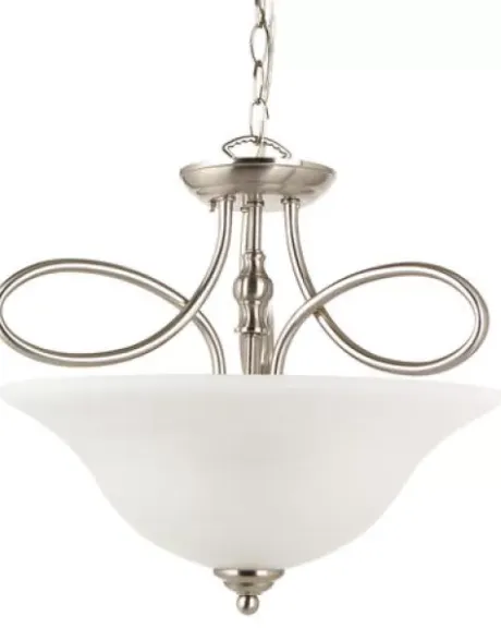 * Indoor Lighting|Best Deal Patriot Lighting Rianto 3-Light Diameter Brushed Nickel Convertible Pendant