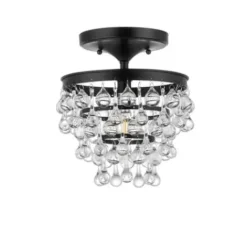 * Indoor Lighting|Best Deal Patriot Lighting® Margo Black 1-Light Semi-Flush Mount Ceiling Light