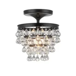 * Indoor Lighting|Best Deal Patriot Lighting® Margo Black 1-Light Semi-Flush Mount Ceiling Light