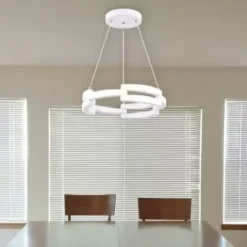 * Indoor Lighting|Best Deal Patriot Lighting® Zane White Integrated Led Pendant