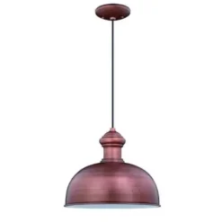 * Outdoor Lighting|Best Deal Patriot Lighting® Lincoln Brushed Copper 13″ Outdoor Pendant Light