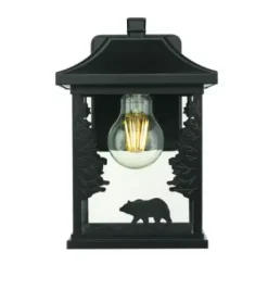 * Outdoor Lighting|Best Pirce Patriot Lighting® Bear Black Outdoor Wall Light