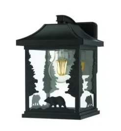 * Outdoor Lighting|Best Pirce Patriot Lighting® Bear Black Outdoor Wall Light