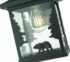 * Outdoor Lighting|Best Pirce Patriot Lighting® Bear Black Outdoor Wall Light