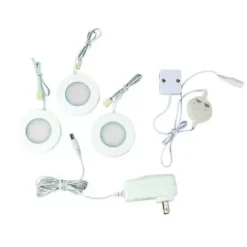 * Indoor Lighting|Best Pirce Patriot Lighting® Integrated Led White Plug-In Under Cabinet Puck Light – 3 Pack