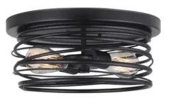 * Indoor Lighting|Best Pirce Patriot Lighting® Ryland Matte Black 2-Light Flush Mount Ceiling Light