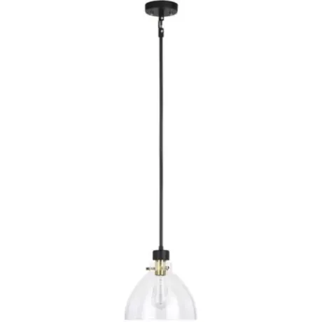 * Indoor Lighting|Best Pirce Patriot Lighting® Kenzie Matte Black & Gold 1-Light Pendant