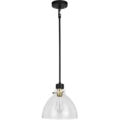 * Indoor Lighting|Best Pirce Patriot Lighting® Kenzie Matte Black & Gold 1-Light Pendant