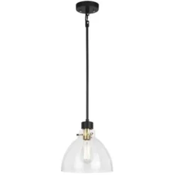 * Indoor Lighting|Best Pirce Patriot Lighting® Kenzie Matte Black & Gold 1-Light Pendant