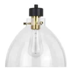 * Indoor Lighting|Best Pirce Patriot Lighting® Kenzie Matte Black & Gold 1-Light Pendant