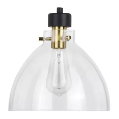 * Indoor Lighting|Best Pirce Patriot Lighting® Kenzie Matte Black & Gold 1-Light Pendant