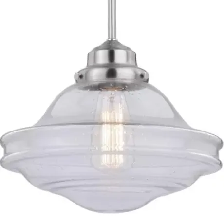 * Indoor Lighting|Best Pirce Patriot Lighting® Huntley Satin Nickel 1 Light Pendant