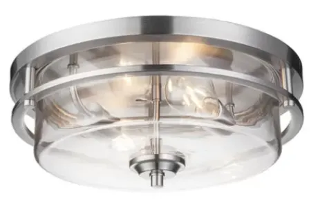 * Indoor Lighting|Best Pirce Patriot Lighting® Joska Brushed Nickel 2-Light Flush Mount Ceiling Light