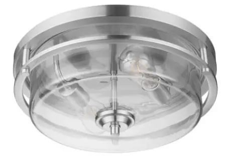 * Indoor Lighting|Best Pirce Patriot Lighting® Joska Brushed Nickel 2-Light Flush Mount Ceiling Light