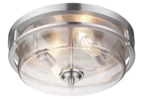 * Indoor Lighting|Best Pirce Patriot Lighting® Joska Brushed Nickel 2-Light Flush Mount Ceiling Light