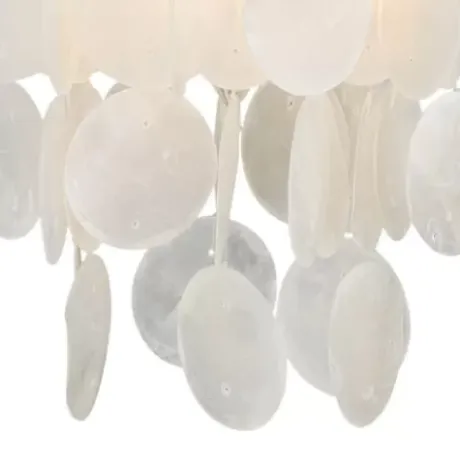 * Indoor Lighting|Best Pirce Patriot Lighting® Elsa Capiz Shell Satin Nickel Pendant