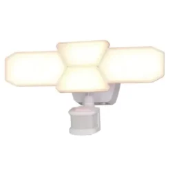 * Outdoor Lighting|Best Pirce Patriot Lighting® Dualux White Led 4-Head Motion Sensor Outdoor Security Flood Light