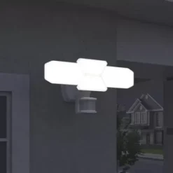 * Outdoor Lighting|Best Pirce Patriot Lighting® Dualux White Led 4-Head Motion Sensor Outdoor Security Flood Light