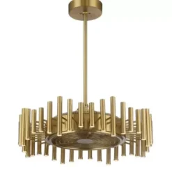 * Ceiling Fans|Best Pirce Patriot Lighting™ Venise 30″ Brushed Gold Fandelier