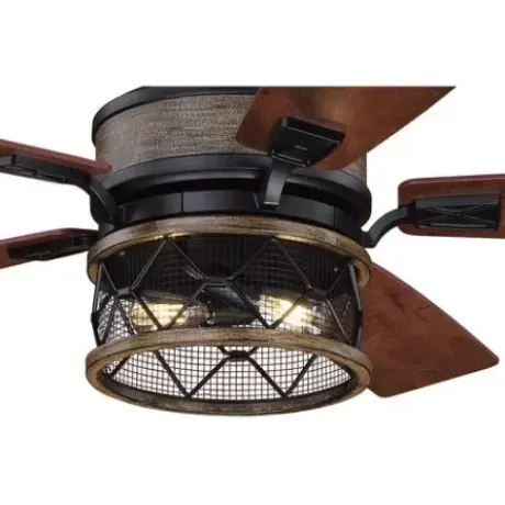 * Ceiling Fans|Best Pirce Patriot Lighting® Elegant Home Bodhi 56″ Black & Replica Wood Indoor Led Ceiling Fan