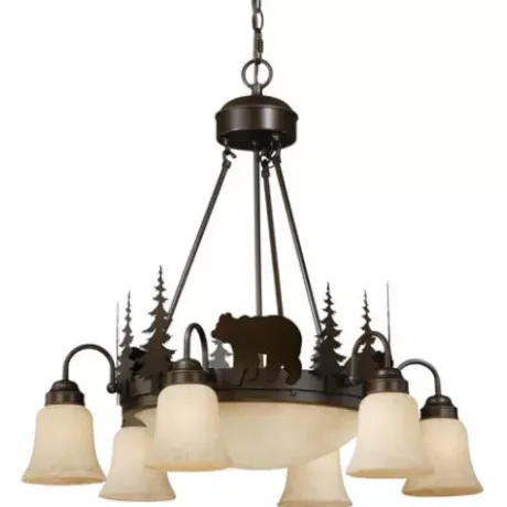 * Indoor Lighting|Best Pirce Patriot Lighting® Bozeman Burnished Bronze 9 Light Chandelier
