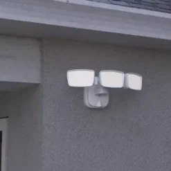 * Outdoor Lighting|Best Reviews Of Patriot Lighting® Dualux White Led Triple Head Dusk-To-Dawn Outdoor Security Flood Light