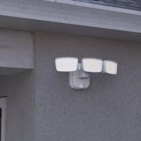 * Outdoor Lighting|Best Reviews Of Patriot Lighting® Dualux White Led Triple Head Dusk-To-Dawn Outdoor Security Flood Light