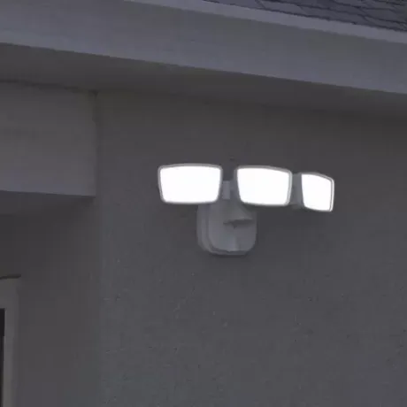 * Outdoor Lighting|Best Reviews Of Patriot Lighting® Dualux White Led Triple Head Dusk-To-Dawn Outdoor Security Flood Light