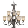 * Indoor Lighting|Best Reviews Of Patriot Lighting® Mont Blanc 9-Light Aztec Bronze Chandelier