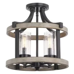 * Indoor Lighting|Best Reviews Of Patriot Lighting® Elegant Home Brooklyn Natural Iron & Distressed Faux Wood 4-Light Pendant