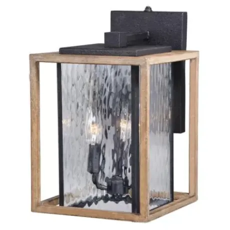 * Outdoor Lighting|Best Reviews Of Patriot Lighting® Rumi Textured Dark Bronze With Distressed Oak Outdoor Wall Light