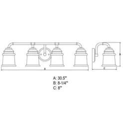 * Indoor Lighting|Best Reviews Of Patriot Lighting® Toledo Satin Nickel 4 Light Vanity Light
