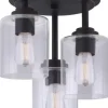 * Indoor Lighting|Best Reviews Of Patriot Lighting® Henrik Rubbed Antique Bronze 3-Light Semi-Flush Mount Ceiling Light