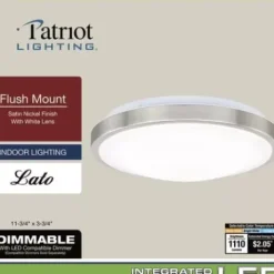* Indoor Lighting|Best Reviews Of Patriot Lighting® Lato Satin Nickel Integrated Led Flush Mount Ceiling Light