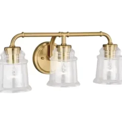 * Indoor Lighting|Best Reviews Of Patriot Lighting® Toledo Natural Brass 3 Light Vanity Light