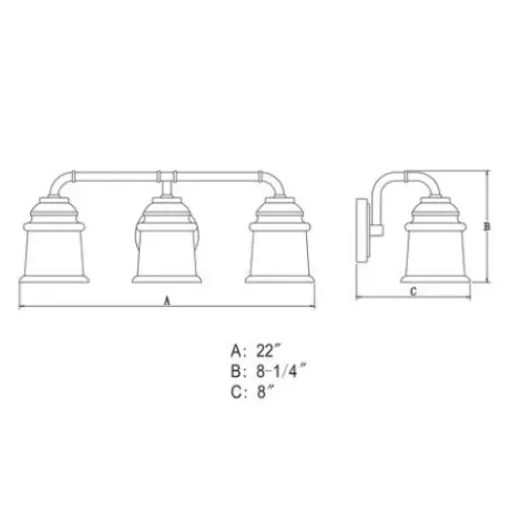 * Indoor Lighting|Best Reviews Of Patriot Lighting® Toledo Natural Brass 3 Light Vanity Light