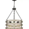 * Indoor Lighting|Best Reviews Of Patriot Lighting® Elegant Home Darring Matte Black & Faux Wood 3-Light Pendant