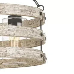 * Indoor Lighting|Best Reviews Of Patriot Lighting® Elegant Home Darring Matte Black & Faux Wood 3-Light Pendant