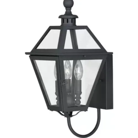 * Outdoor Lighting|Best Sale Patriot Lighting® Nottingham Textured Black 3-Light Outdoor Wall Light