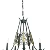 * Indoor Lighting|Best Sale Patriot Lighting® Seraphina Weatherd Zinc 5-Light Chandelier